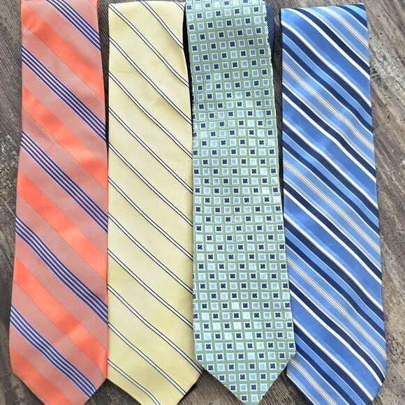 Tommy Hilfiger Men's Tie Set - Orange, Yellow, Green, Blue - Picture 1 of 2